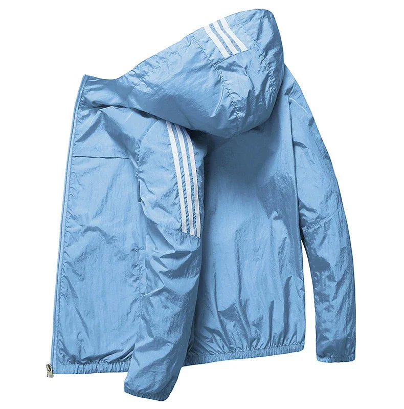 Lightweight Hooded Running Jacket | Sun-Protective Outdoor Sports Coat | Unisex