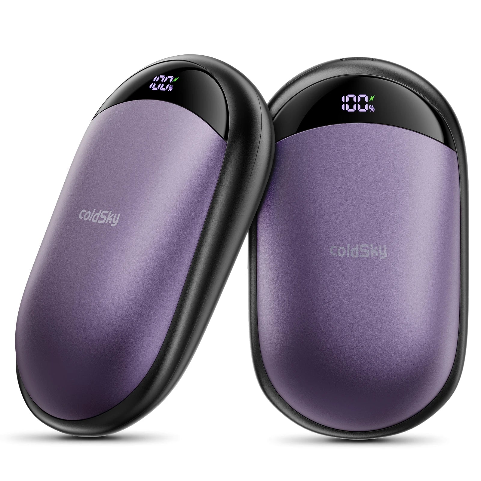COLDSKY 2-in-1 Rechargeable Magnetic Hand Warmers – 2-Pack Electric Pocket Warmers with Digital Display