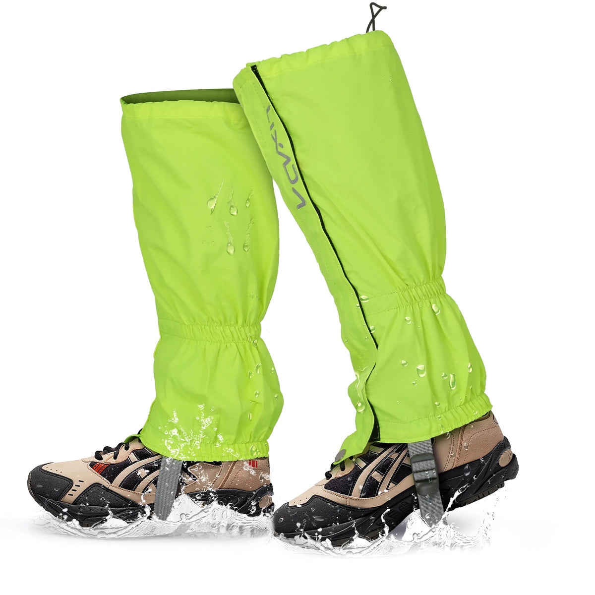 Lixada Water-Resistant Zippered Leg Gaiters – Full Length Snow & Hiking Gaiters for Outdoor Sports