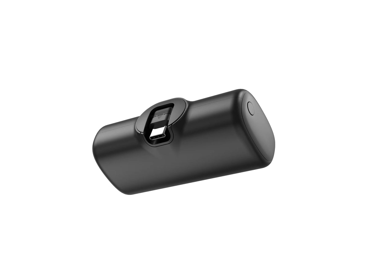 5,000mAh Mini Power Bank with Built-in USB-C Connector – 22.5W Fast Charge, No Cable Needed | Universal Compatibility | Purple