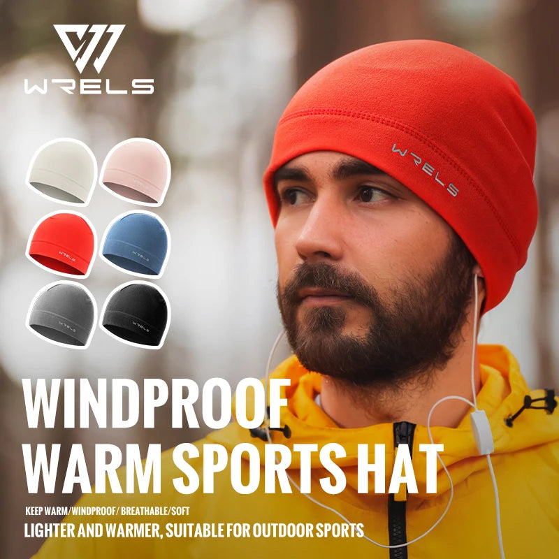 Running Winter Gear: WRELS Unisex Soft Windproof Thermal Running Sports Beanie Hat For Outdoors / Rungear