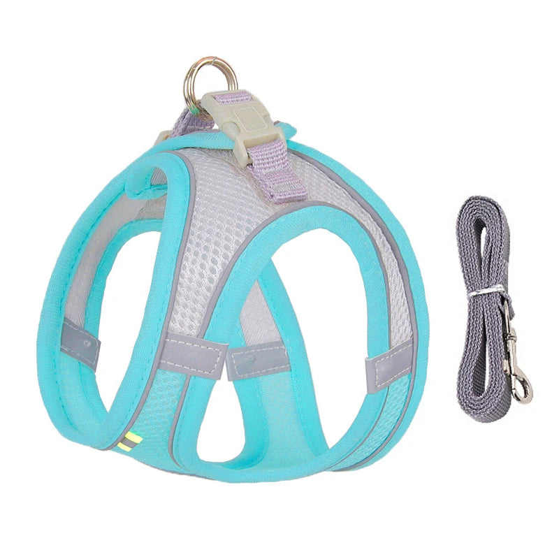 Adjustable Dog Harness Leash Set for Small Dogs