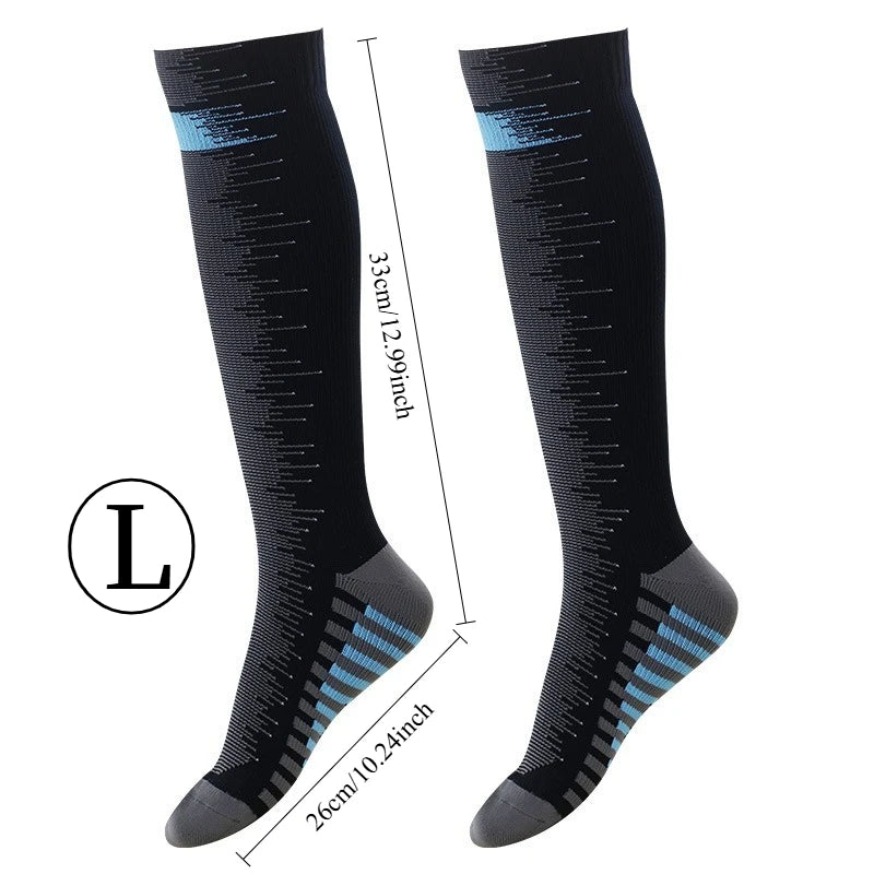 Men's Waterproof Knee-High Hiking Socks – Breathable, Anti-Slip, High Tube | Hiking, Trekking & Outdoor | M & L | 5 Styles
