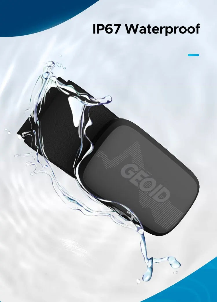 GEOID HS500 Heart Rate Monitor with Chest Strap & LED Indicator – Dual Mode ANT+ & Bluetooth Sensor for Running, Cycling & Fitness | RUNGEAR