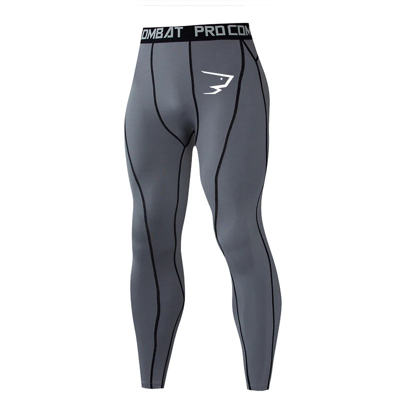 Men's Compression Running Tights | Quick-Dry Sports Leggings for Training & Gym