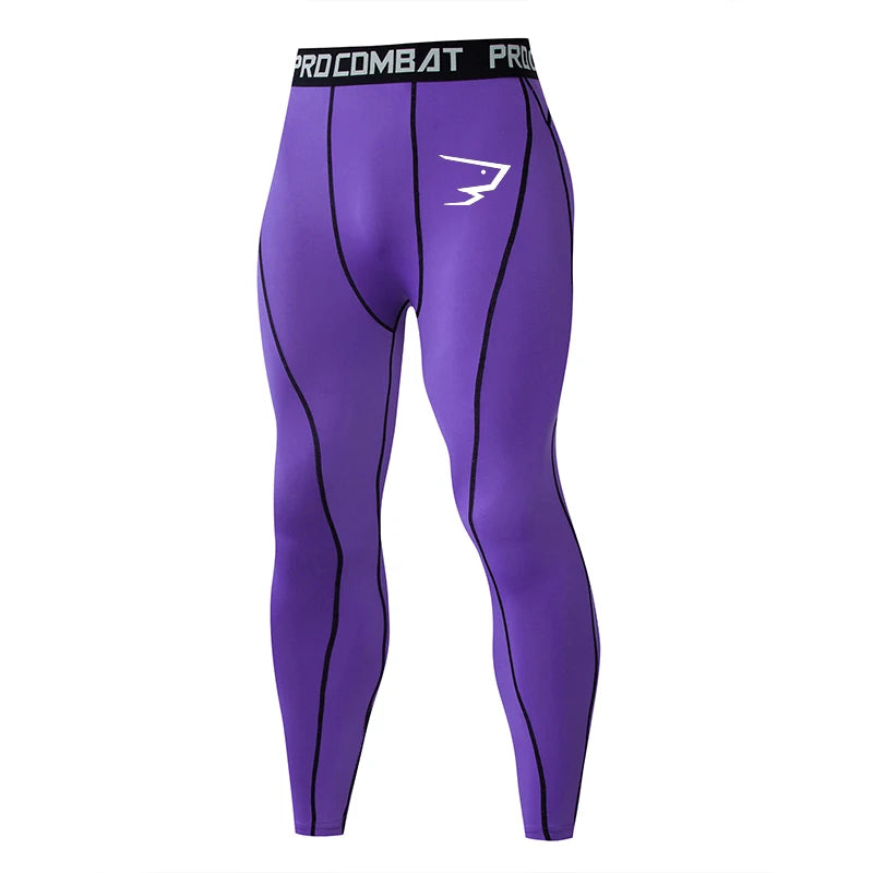 Men's Compression Running Tights | Quick-Dry Sports Leggings for Training & Gym