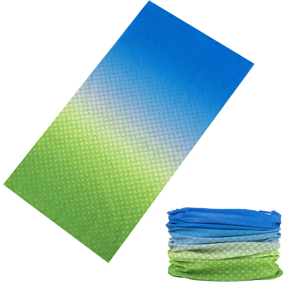 Versatile Seamless Buff for Men & Women – Gradient Bandana, Mask, Running Headband, Face Shield