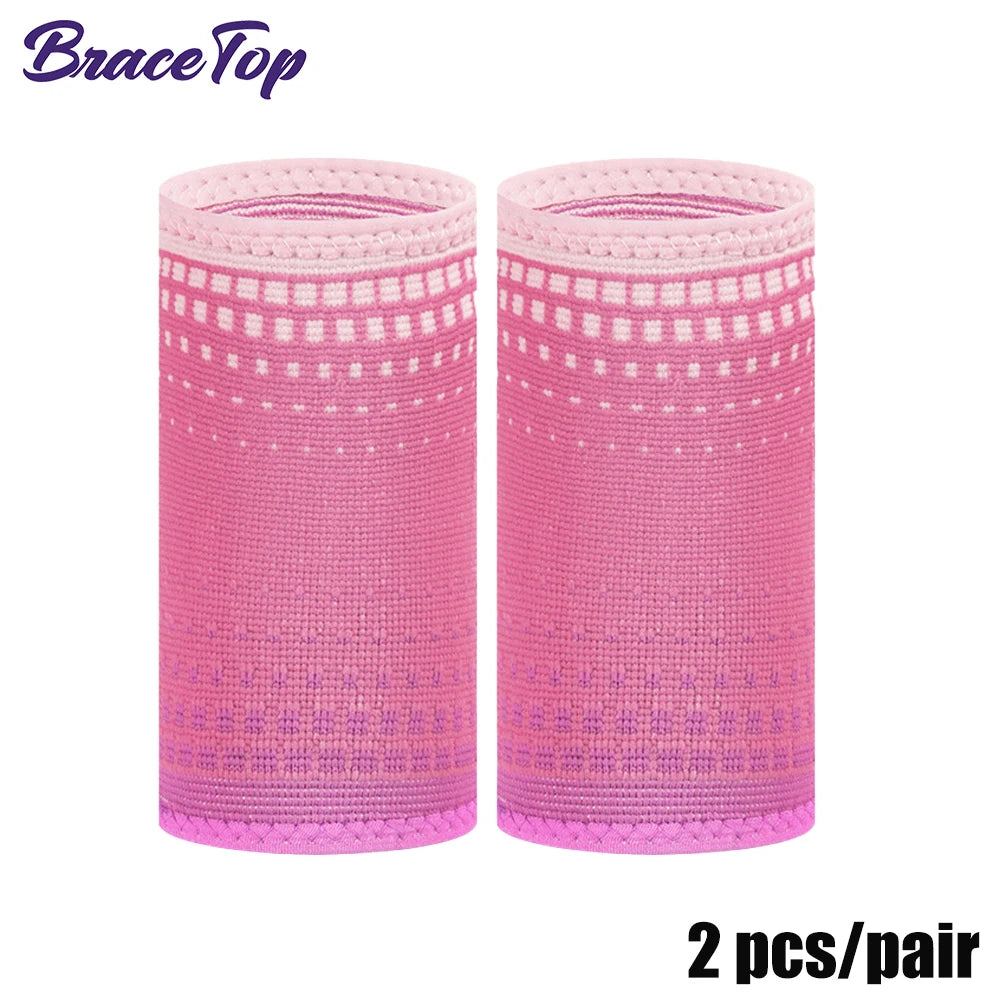 Sport Sweatband Wrist Wraps | 1 Pair Knitted Wrist Support for Tennis, Gym & Running