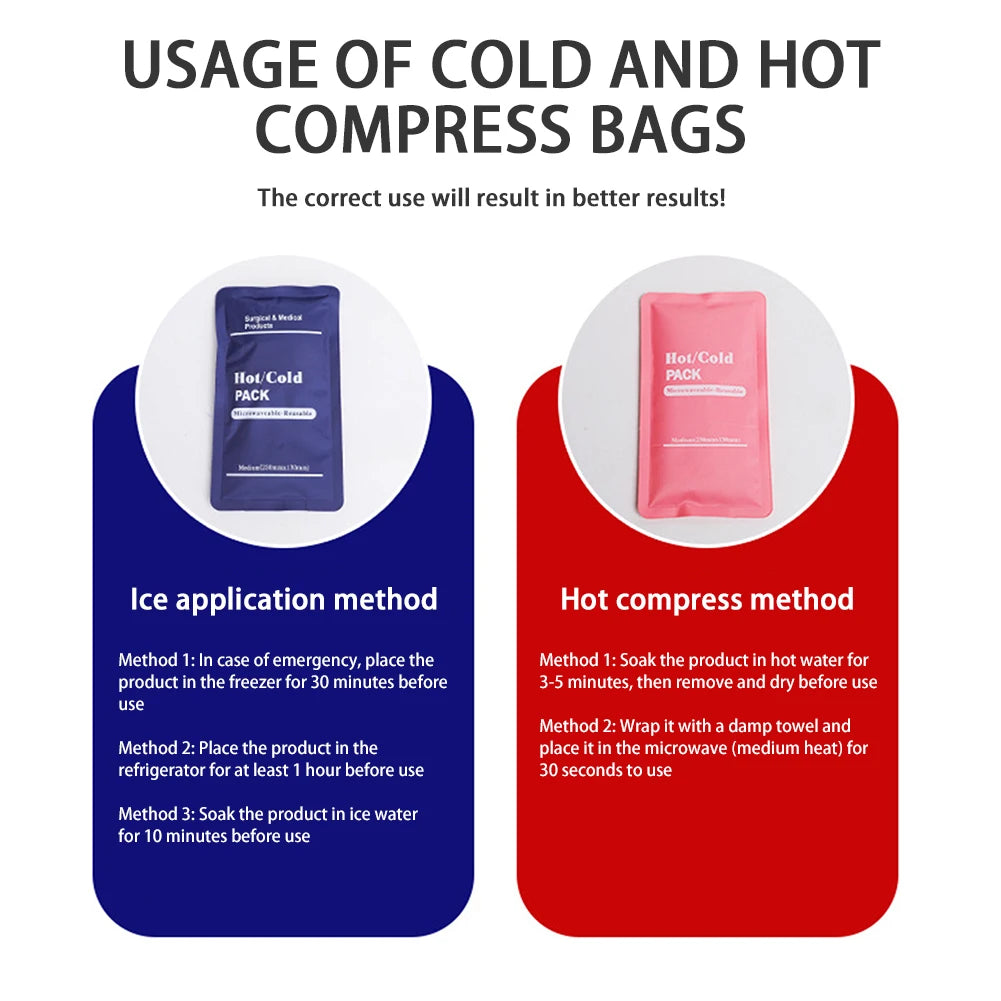 Recovery Accessories Gear: Reusable, Portable Multipurpose Hot/Cold Heating Packs For Sports Injuries / Rungear