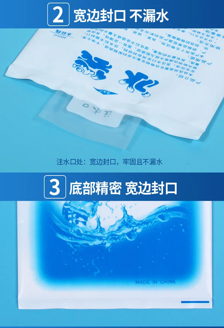 50-Pack Reusable Gel Ice Packs – Water Injection Cold Compress for First Aid, Pain Relief & Fresh Food Cooling