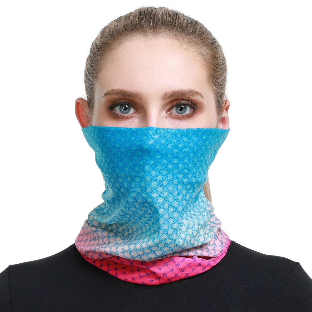 Versatile Seamless Buff for Men & Women – Gradient Bandana, Mask, Running Headband, Face Shield