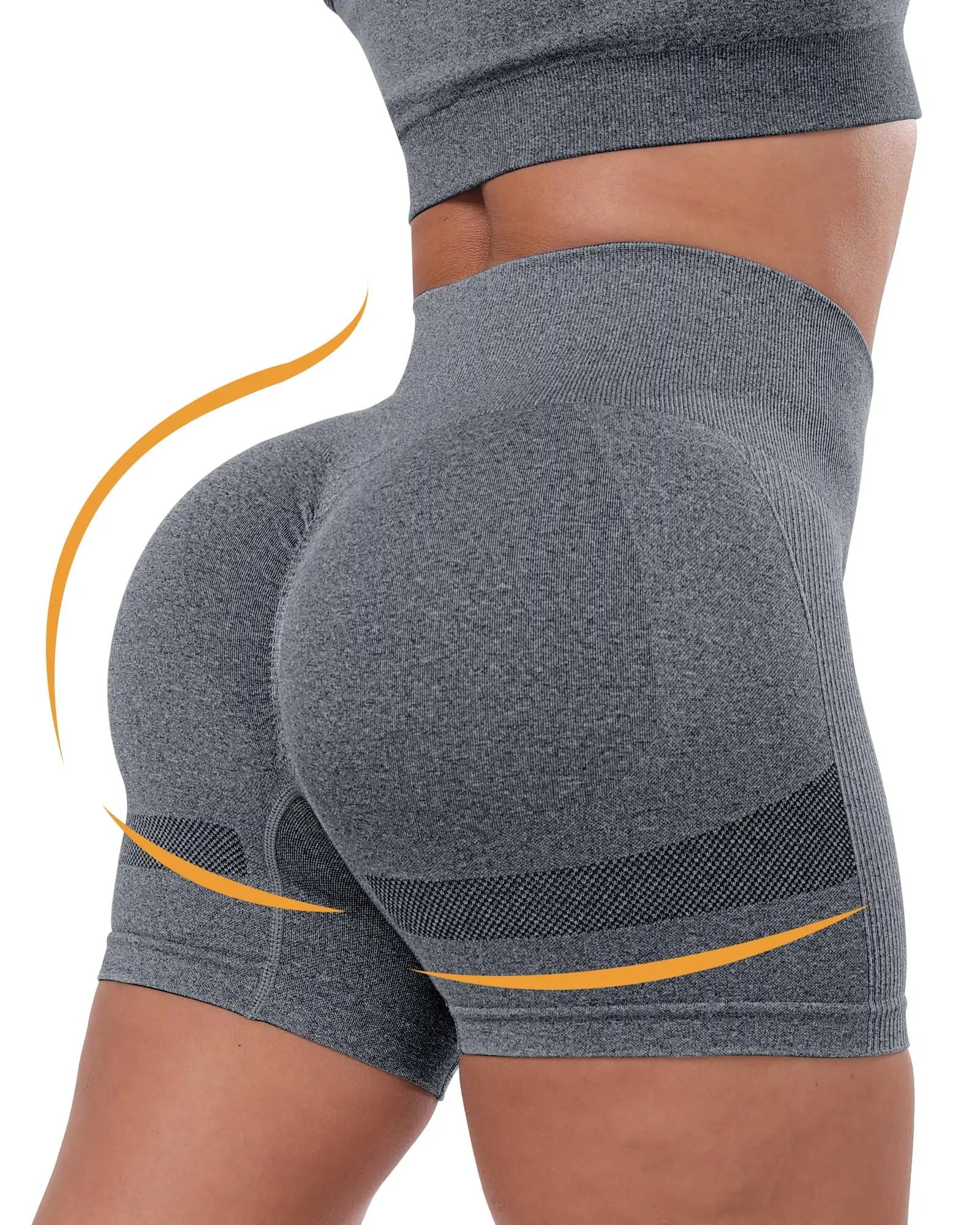 Women's Activewear Shorts: 4PC High Waist, Booty Lifting, Summer Fitness Shorts / Rungear