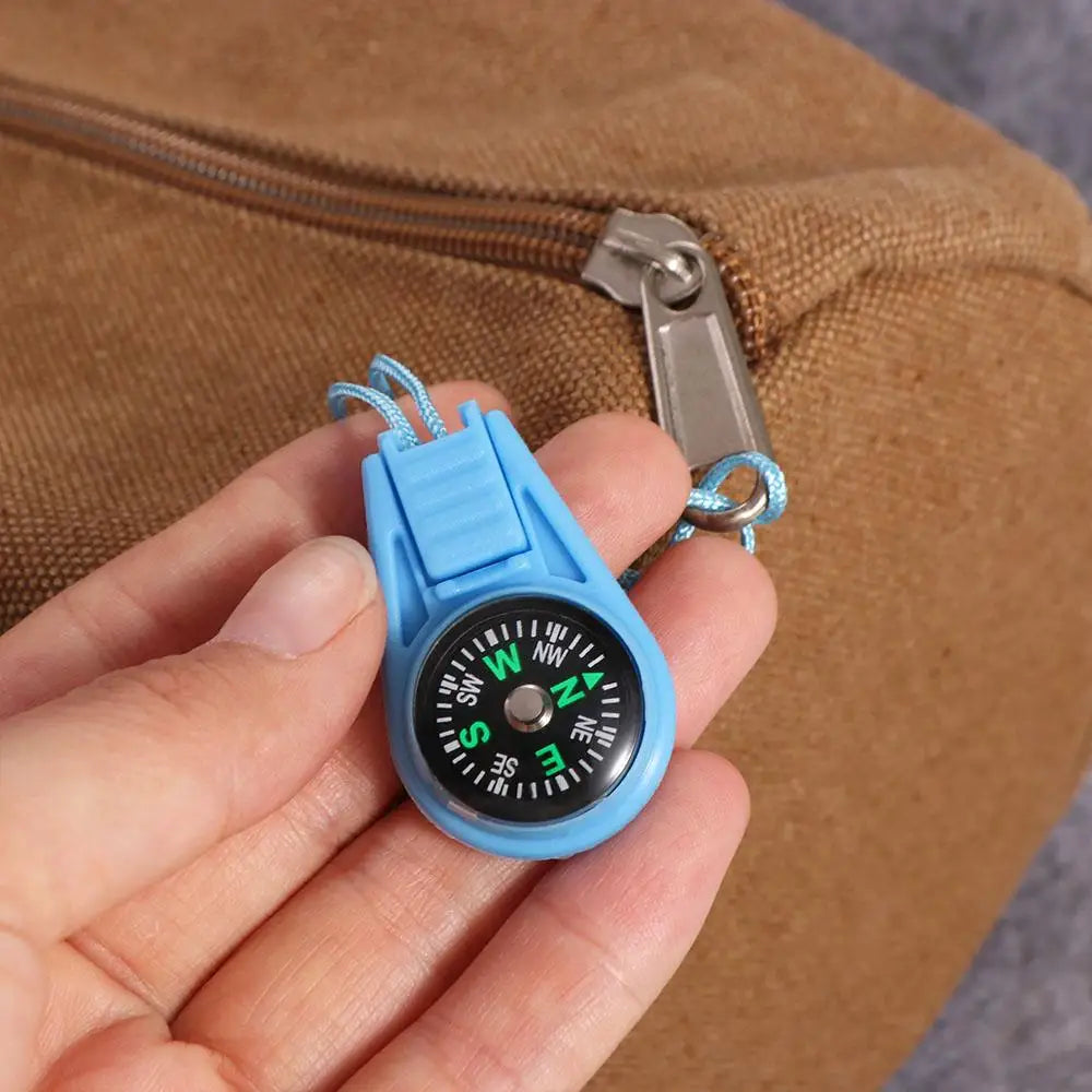 Running Trail Accessories: Waterproof, Durable, Mini Multifunctional Pocket Survival Compass For Hiking / Rungear