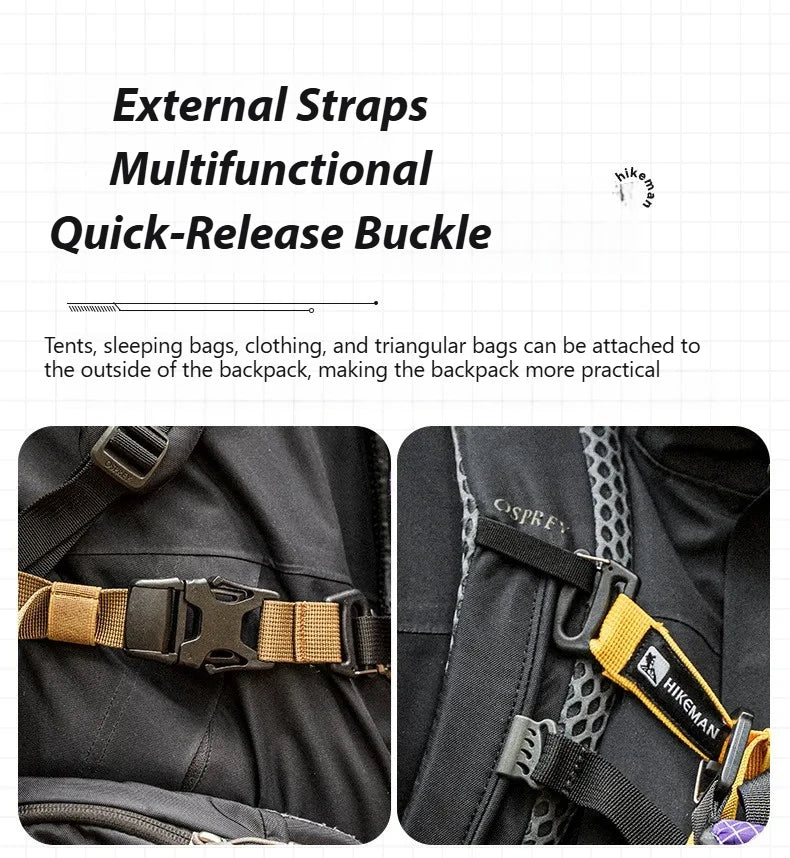 HIKEMAN Adjustable Outdoor Luggage Straps Camping Travel Gear Buckle Fastening Packing Belt for Hiking Accessories