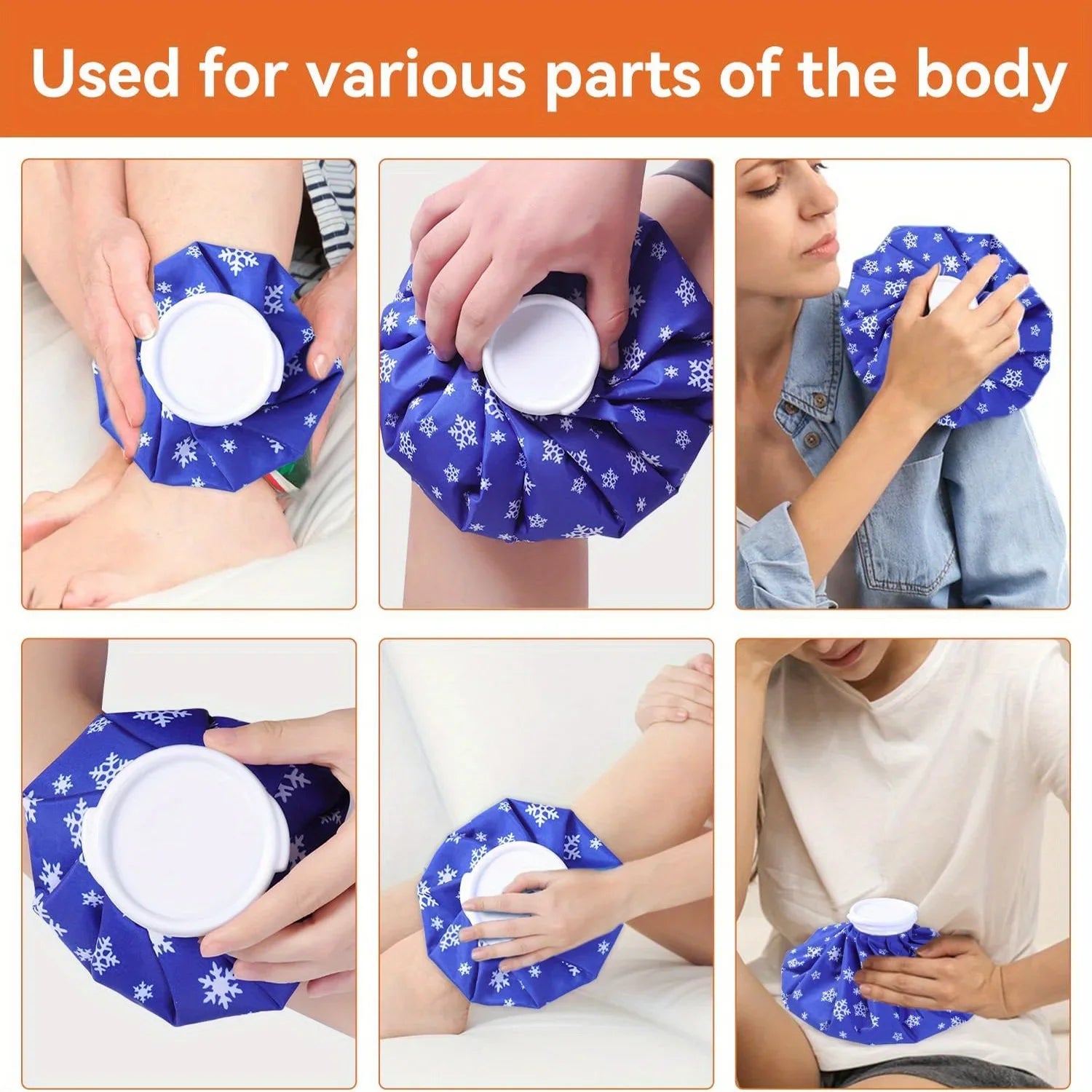Reusable Ice Bag Set – 6", 9" & 11" Sizes for Targeted Pain Relief | Knee, Head & Leg Cold Therapy