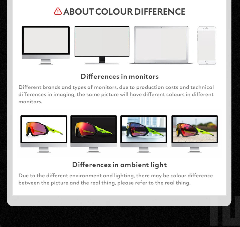 KAPVOE UV400 Glasses Unisex Cycling Outdoor Sports Running Eyewear