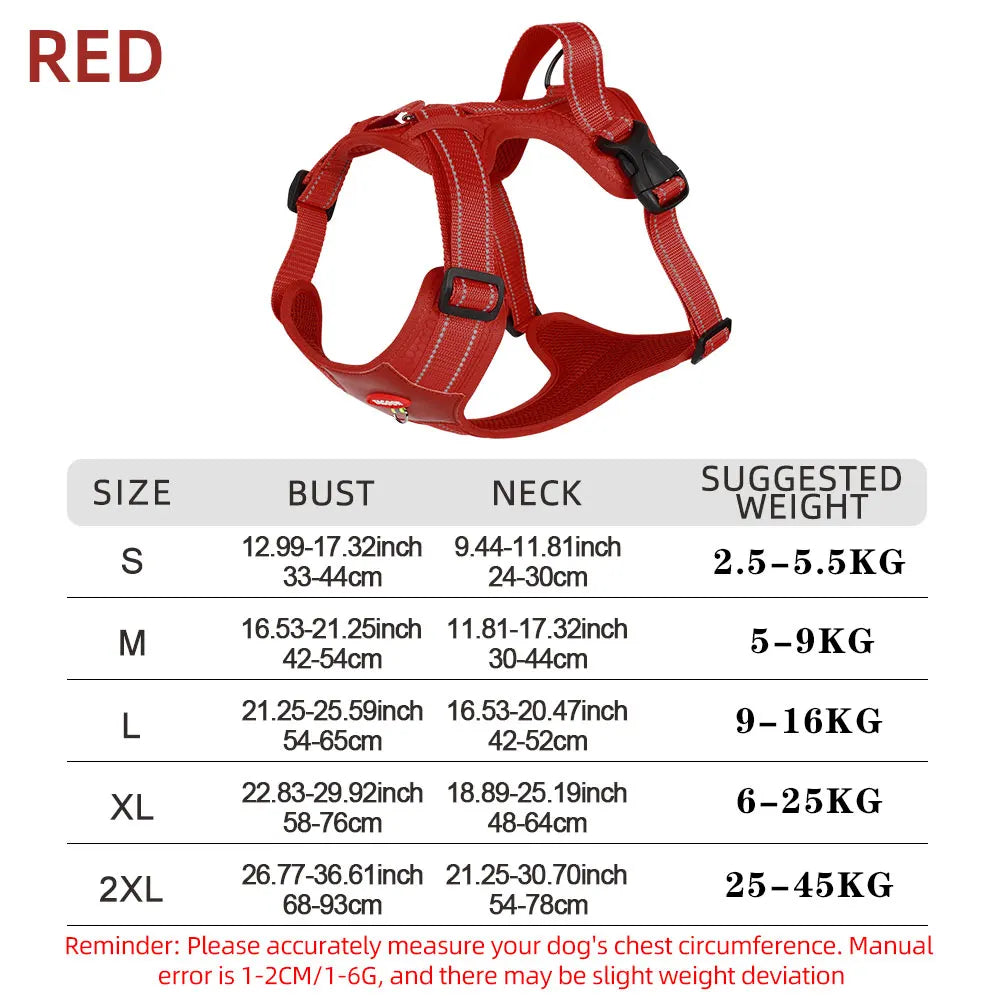 Reflective Anti-Escape Dog Harness | Nylon Halter for Small & Medium Dogs | XS–XL