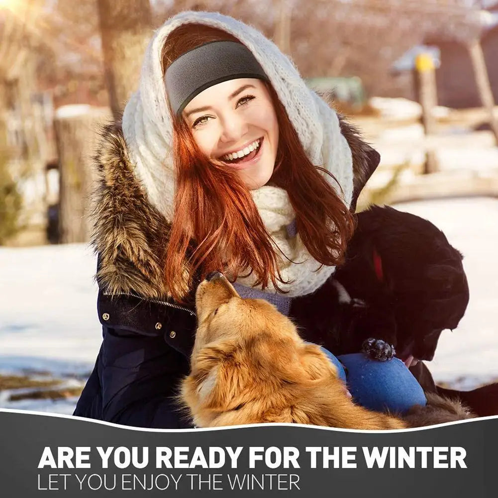 Unisex Fleece Ear Warmer Headband | Thin & Lightweight | Running & Winter Sports