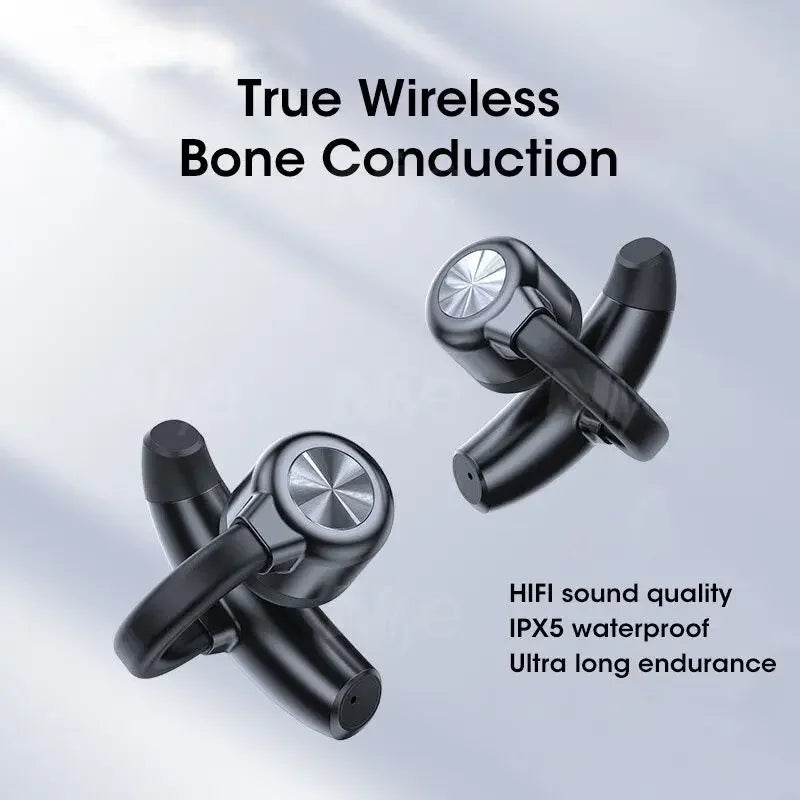Running Tech Gear: Bluetooth, Wireless, Bone Conduction Cuff Earbuds TWS Sound For Sports Running / Rungear