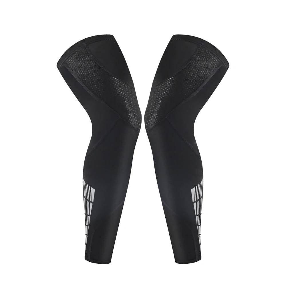 Compression Apparel Accessories: 1 PR Sports Full Leg Compression Sleeve for Men and Women, with Anti-Slip Silicone Strips / Rungear