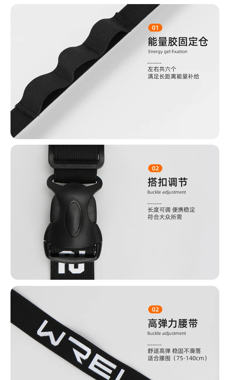 Running Race Accessories: WRELS Adjustable Bib Holder, Race Belt For Races / Rungear