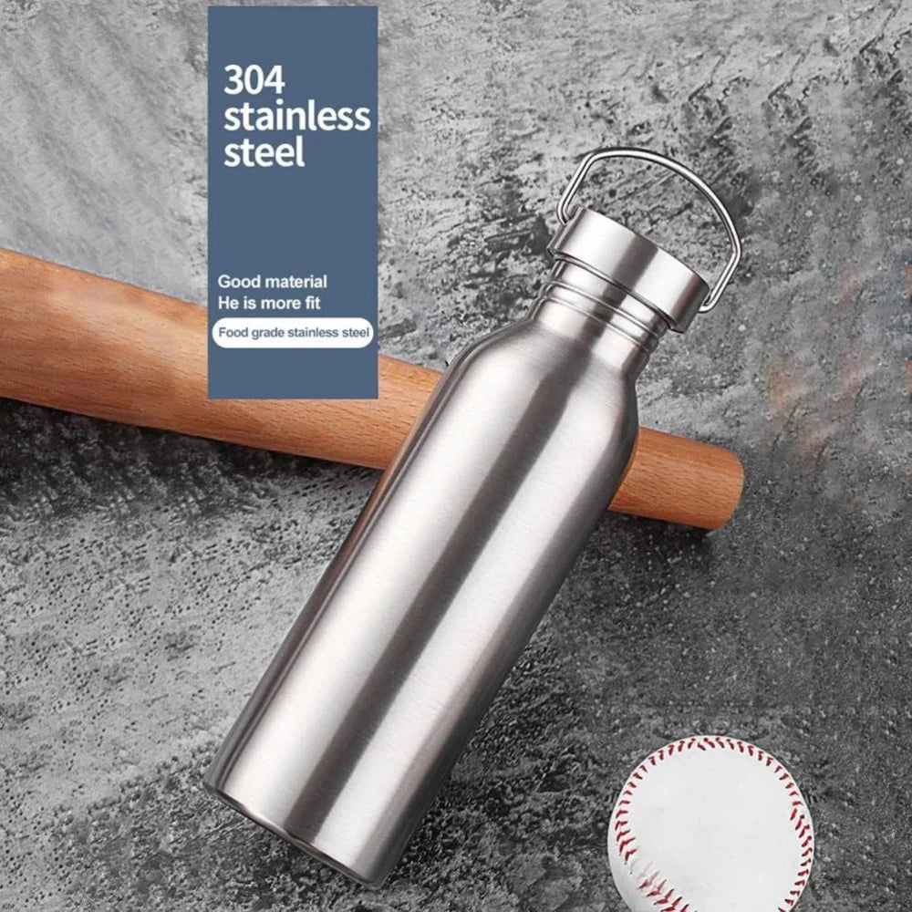 Hydration Gear Accessories: 1000ML Stainless Steel Water Bottle, Non-Insulated Single-Wall, Plastic-Free 304 / Rungear