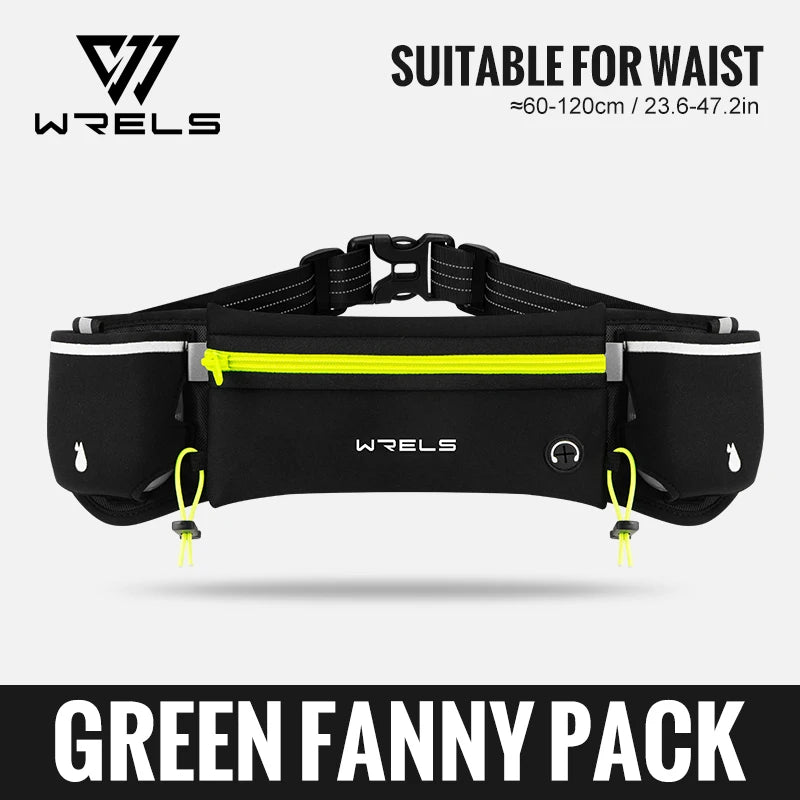 WRELS Upgraded Running Hydration Belt Bag With Water Bottles for Outdoor Sports
