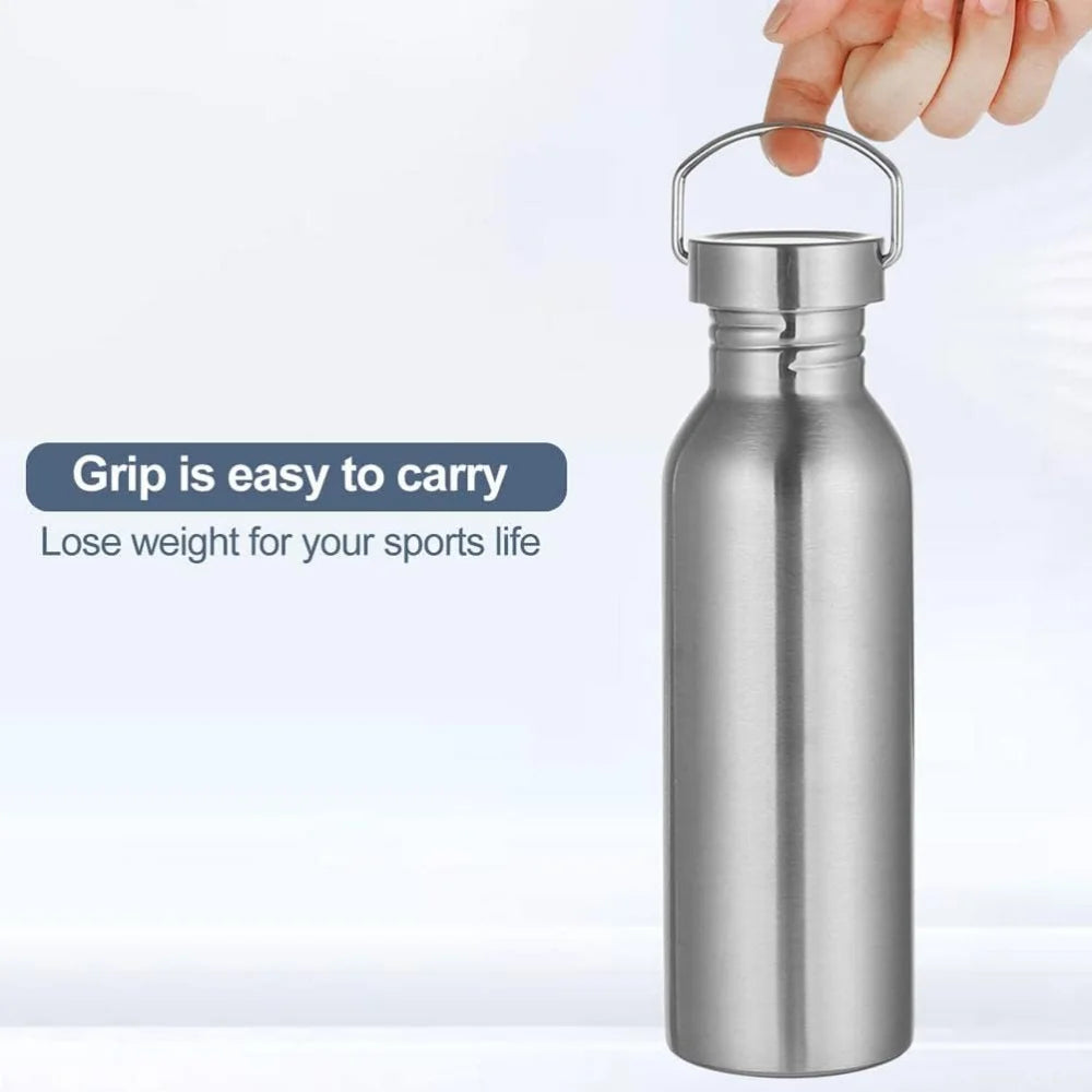 Hydration Gear Accessories: 1000ML Stainless Steel Water Bottle, Non-Insulated Single-Wall, Plastic-Free 304 / Rungear