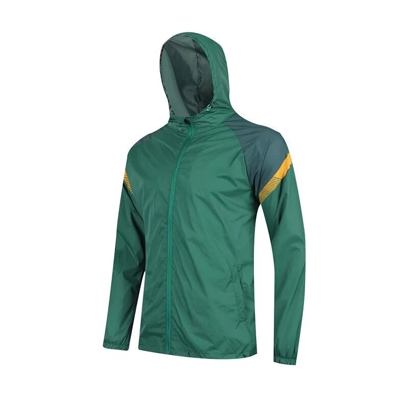 Men's Running And Hiking Gear: Waterproof, Hooded Training Jacket / Rungear