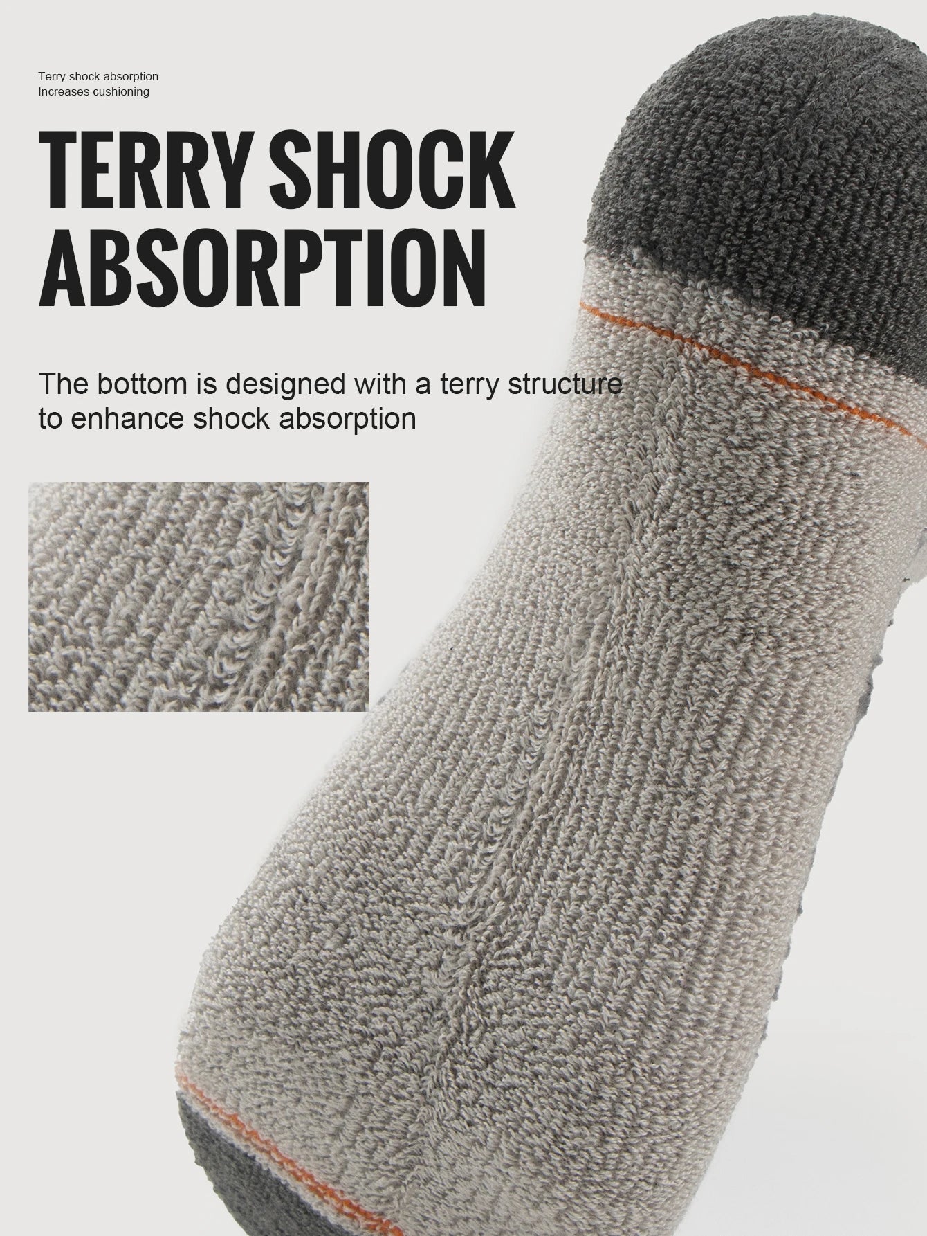 WRELS Mens Merino Hiking Running Soft Lightweight Shock Absorption Damping Mid-Calf Breathable Wool Socks