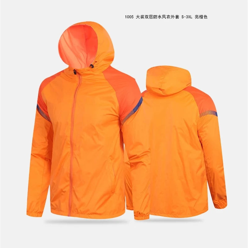 Men's Running And Hiking Gear: Waterproof, Hooded Training Jacket / Rungear