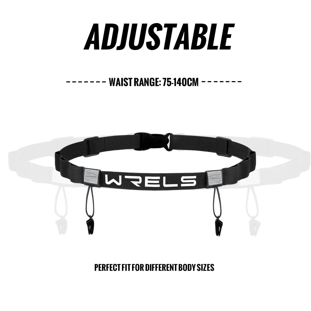Running Race Accessories: WRELS Adjustable Bib Holder, Race Belt For Races / Rungear