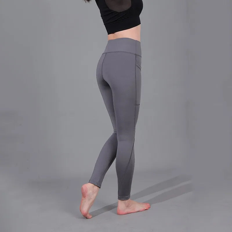 Women's Compression Apparel: Solid High Waisted Pants With Elastic Tummy Control / Rungear
