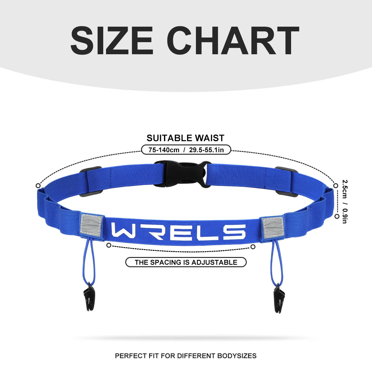 Running Race Accessories: WRELS Adjustable Bib Holder, Race Belt For Races / Rungear