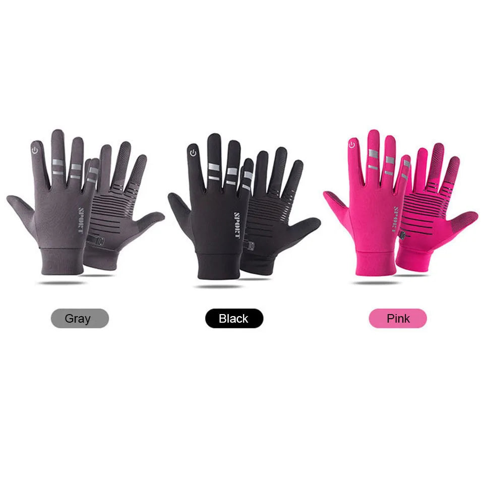 Winter Glove Accessories: LOOGDEEL Unisex Full Finger, Comfortable, Soft Anti-Slip, Wear-Resistant Running Gloves / Rungear