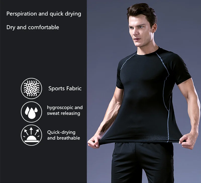 Running Apparel For Men: Short Sleeved, High Quality,  Fitness Sportswear Shirt / Rungear