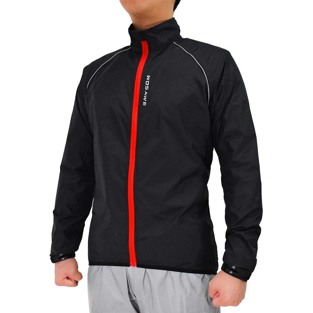 Men's Running Apparel: WOSAWE Ultralight Reflective Windproof Water Resistant Windbreaker / Rungear