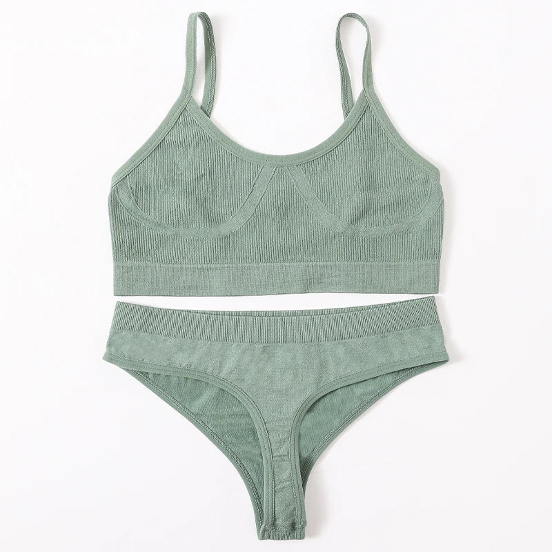 Women's Underwear Sets: U-Back, Push Up Bralette and Breathable Briefs / Rungear