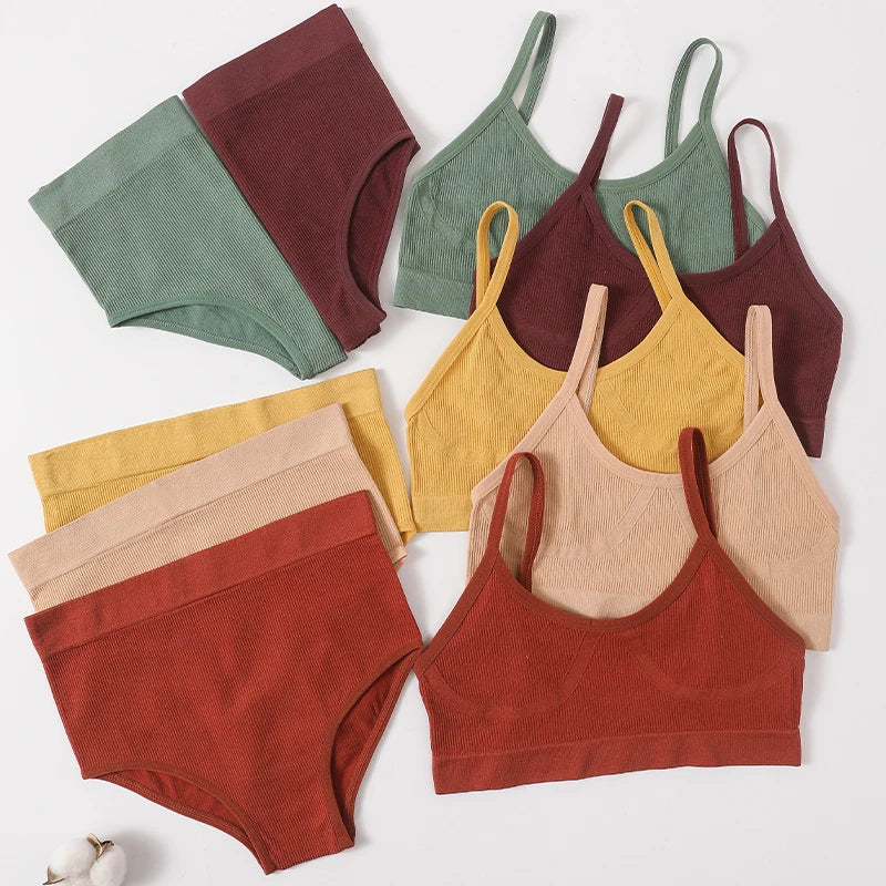 Women's Underwear Sets: U-Back, Push Up Bralette and Breathable Briefs / Rungear