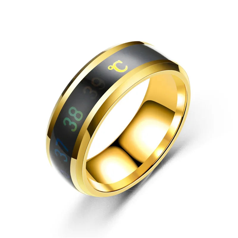 Tech Gear Accessories: Stainless Steel, Smart Sensor, Real-Time Body Temperature Rings / Rungear