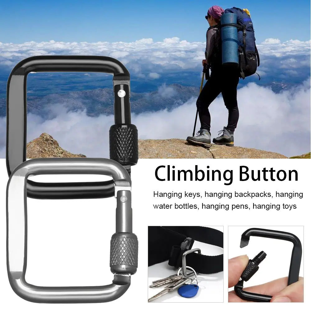 Trail Gear Accessories: Triangle/Square Carabiners With Snap Clip Hook Kettle Buckle / Rungear