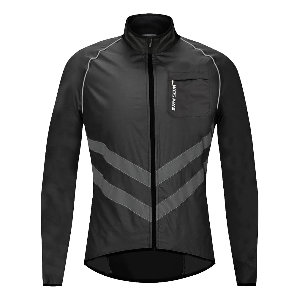 Men's Running Apparel: WOSAWE Ultralight Reflective Windproof Water Resistant Windbreaker / Rungear