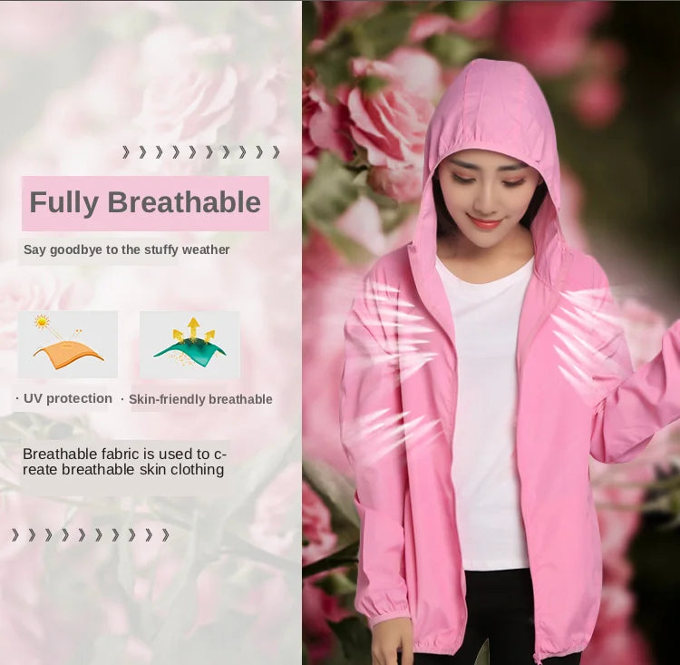 Unisex Waterproof Jacket: Waterproof, Quick Dry, UV Sun-Protective Windbreaker Jacket for Outdoor Sports / Rungear