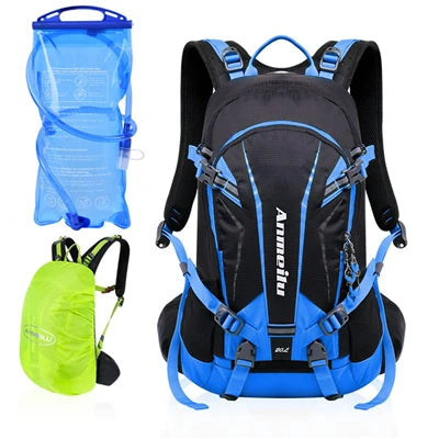 Trail Gear Accessories: 20L Waterproof, Breathable, Lightweight Hydration Backpack With Bladder and Rain Cover / Rungear