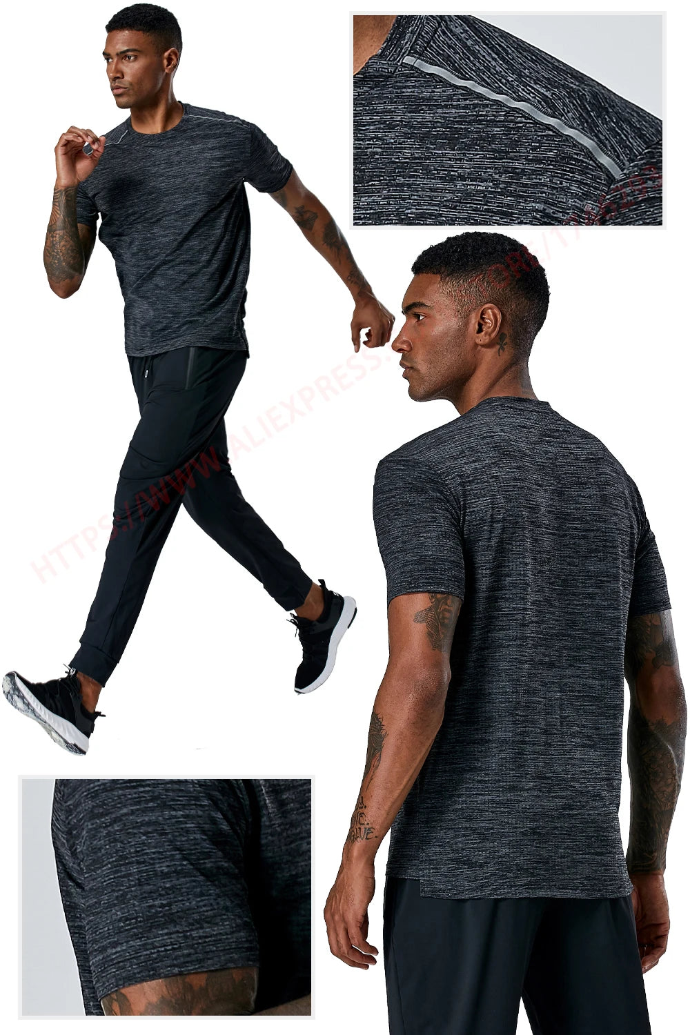 Men's Running Clothing: Quick-Dry, Short Sleeved, Breathable Mesh Training Shirt / Rungear
