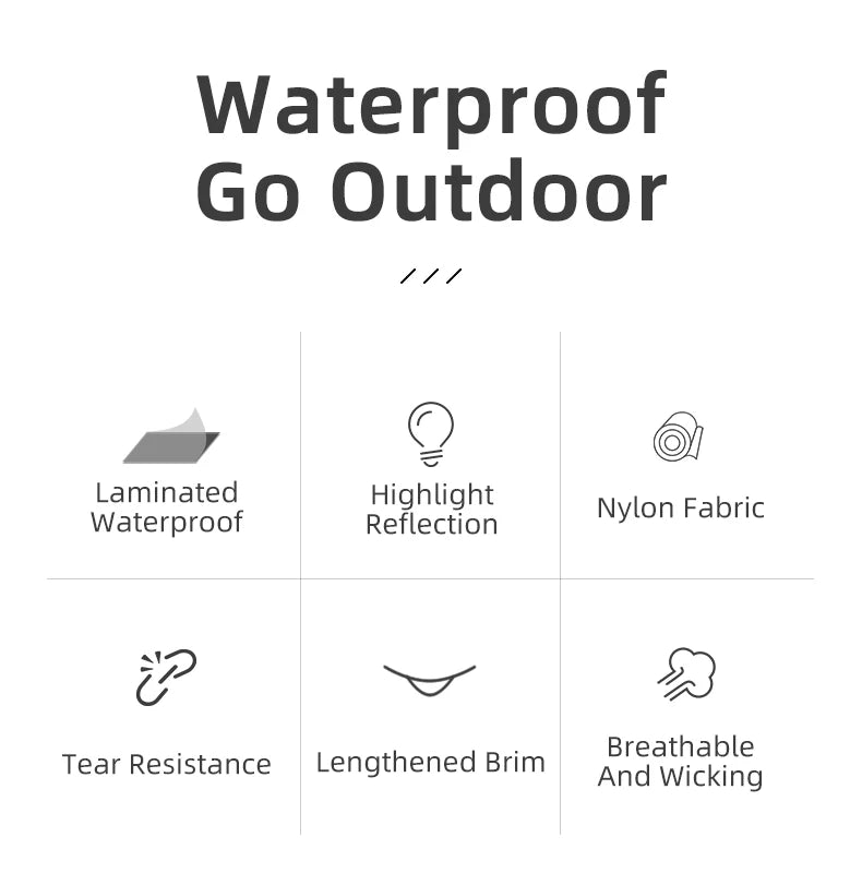 ROCKBROS Breathable Reflective Waterproof Hooded Jacket Men European Size