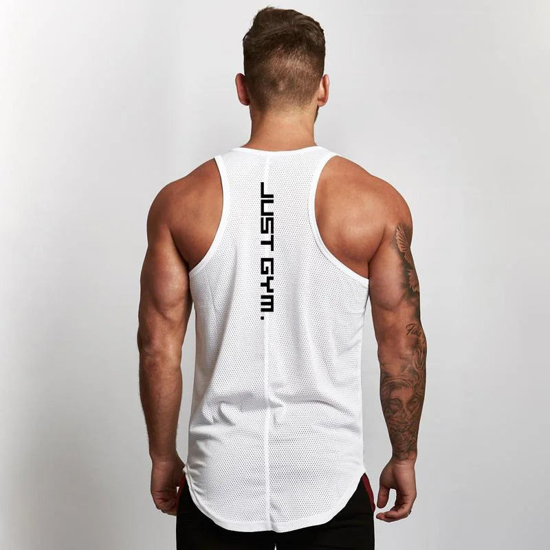 Brand Marathon/ Running Apparel: Mesh, Sleeveless, Workout Fitness Tank Top Sports Singlet / Rungear
