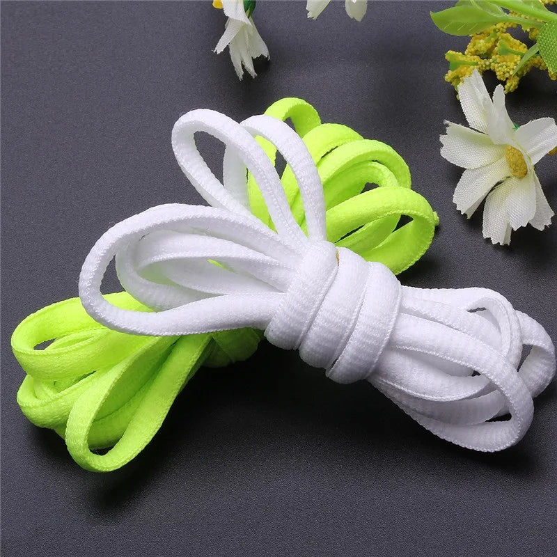 Sports Shoe Accessories: 1 Pair Adults Classic Oval, Half Round Athletic Shoelaces / Rungear