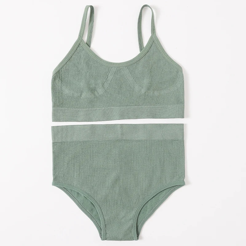 Women's Underwear Sets: U-Back, Push Up Bralette and Breathable Briefs / Rungear