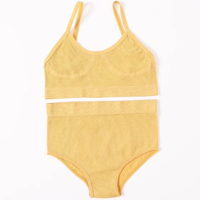 Women's Underwear Sets: U-Back, Push Up Bralette and Breathable Briefs / Rungear